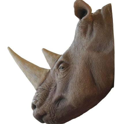 Rhinoceros Head Life Size Statue - LM Treasures 