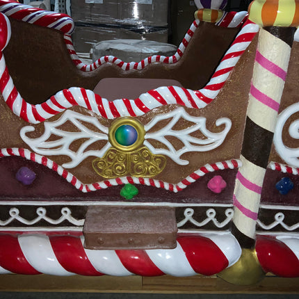Gingerbread Sleigh Life Size Statue - LM Treasures 
