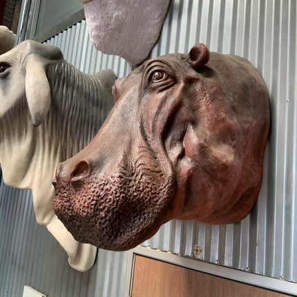 Hippo Head Life Size Statue - LM Treasures 