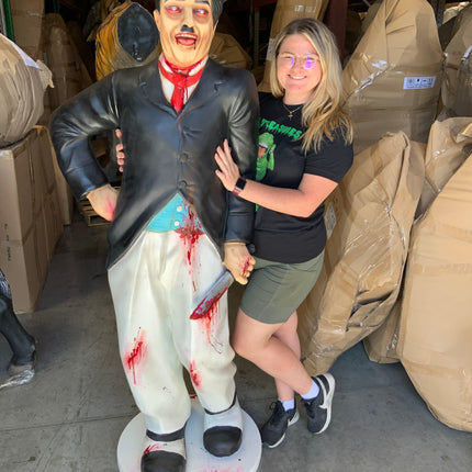 Scary Chaplin Clown Life Size Statue - LM Treasures 