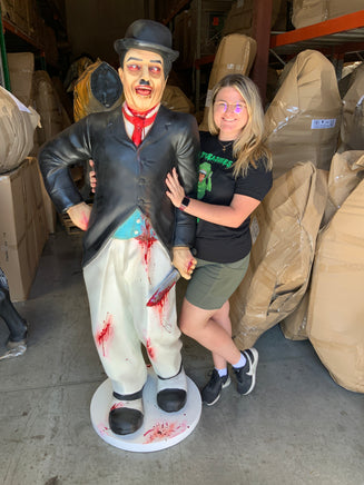 Scary Chaplin Clown Life Size Statue - LM Treasures 