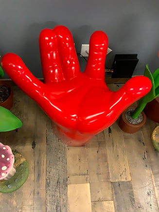 Red Hand Chair Life Size Statue