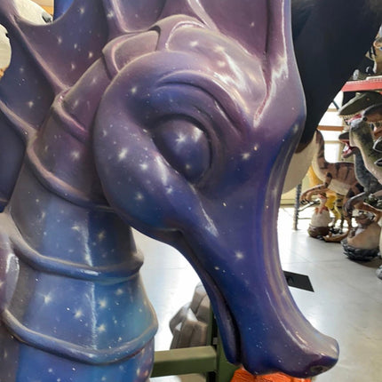 Jumbo Blue Seahorse Statue - LM Treasures 