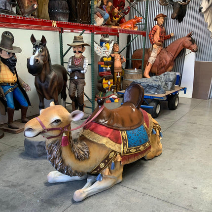 Laying Camel With Saddle Life Size Nativity Statue - LM Treasures 