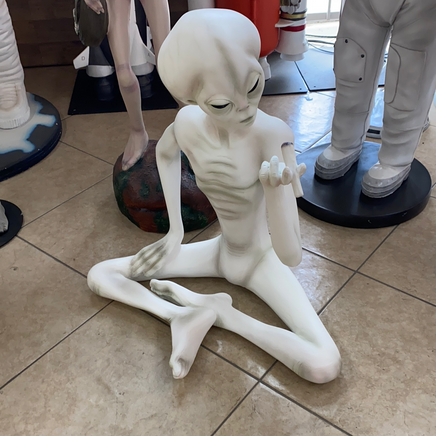 Alien With Cigar Life Size Statue - LM Treasures 