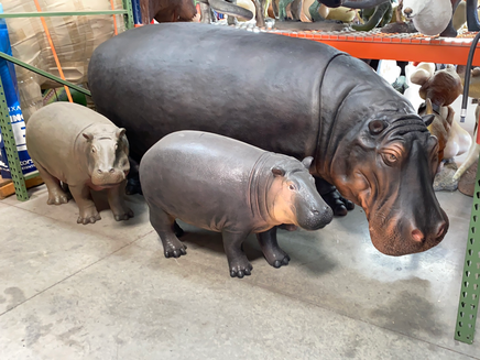 Baby Hippo Life Size Statue - LM Treasures Life Size Statues & Prop Rental