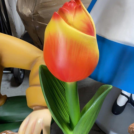 Small Tulip In Pot Flower Statue - LM Treasures 