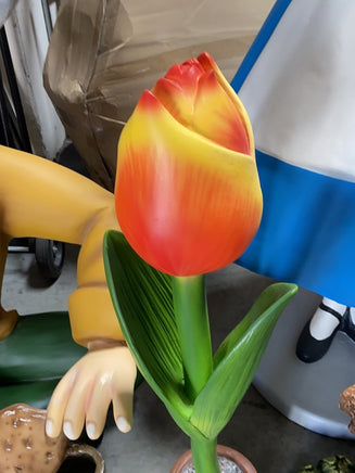 Tulip In Pot Small Flower Statue - LM Treasures Life Size Statues & Prop Rental