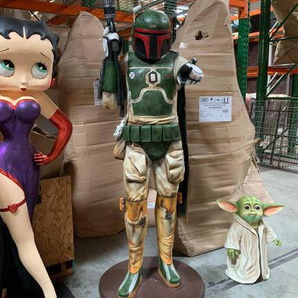 Green Boba Space Trooper Life Size Statue - LM Treasures 