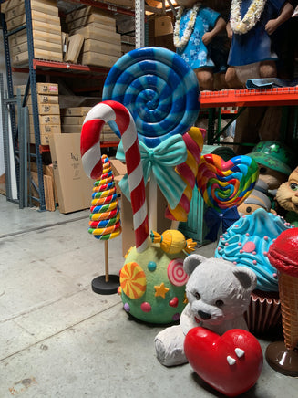 Small Rainbow Cone Lollipop Over Sized Statue - LM Treasures 
