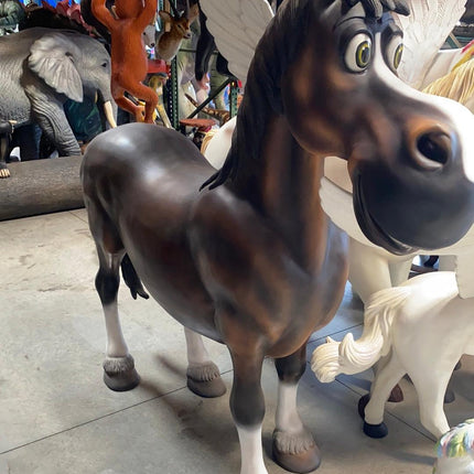 Comic Horse Life Size Statue - LM Treasures 
