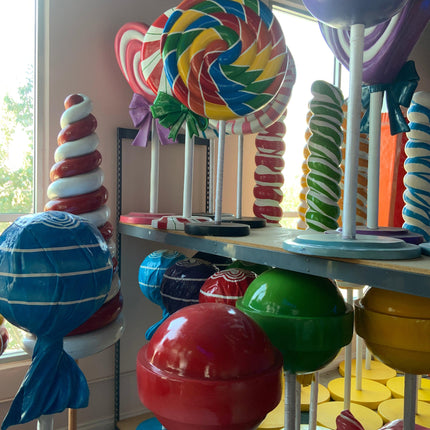 Small Rainbow Twirl Lollipop Over Sized Statue - LM Treasures 