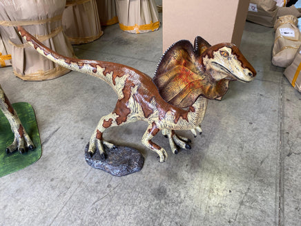 Baby Dilophosaurus Dinosaur Life Size Statue - LM Treasures 