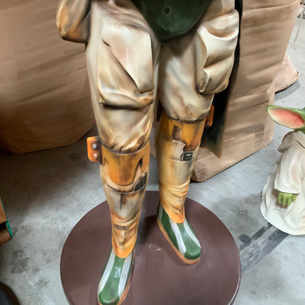 Green Boba Space Trooper Life Size Statue - LM Treasures 