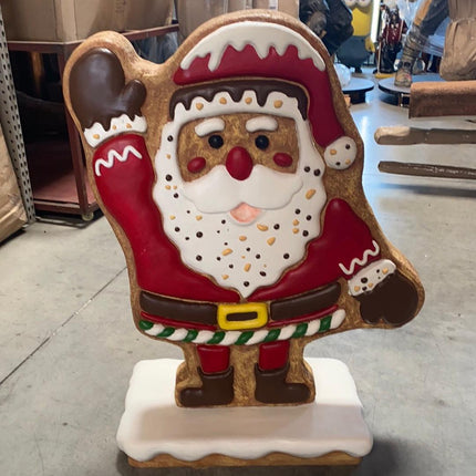 Santa Gingerbread Cookie Over Sized Statue - LM Treasures 