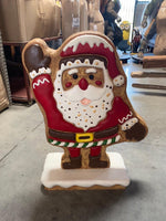 Santa Gingerbread Cookie Over Sized Statue - LM Treasures 