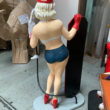 Gasoline Girl Menu Life Size Statue - LM Treasures 