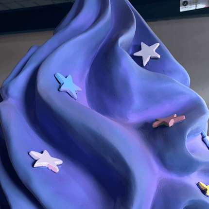 Purple Cupcake With Stars Over Sized Statue - LM Treasures 