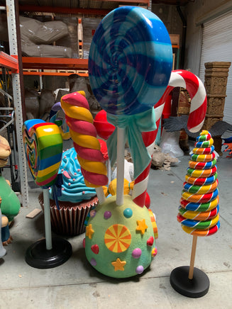 Small Rainbow Cone Lollipop Over Sized Statue - LM Treasures 