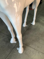 White Horse Standing Life Size Statue - LM Treasures 