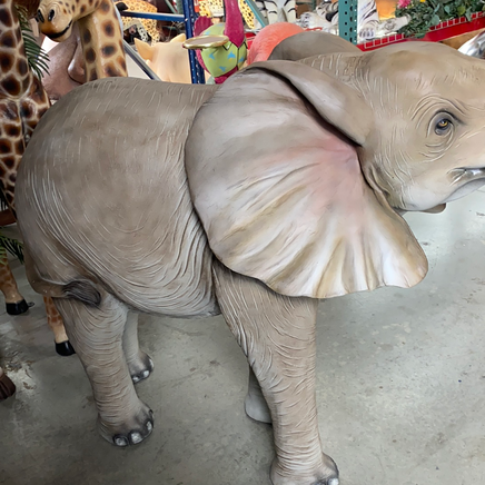 Standing Baby Elephant Life Size Statue - LM Treasures 