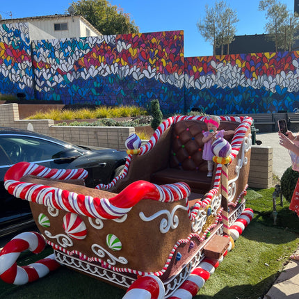 Gingerbread Sleigh Life Size Statue - LM Treasures 
