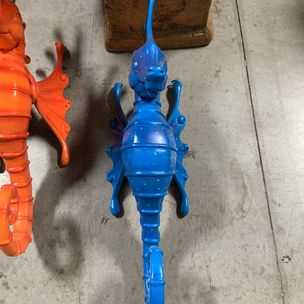 Jumbo Blue Seahorse Statue - LM Treasures 