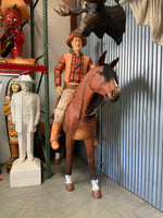 Cowboy on Horse Life Size Statue - LM Treasures 