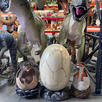 Large Dinosaur Egg On Rock Life Size Statue - LM Treasures Life Size Statues & Prop Rental
