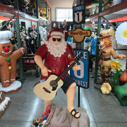 Rock N Roll Santa Claus Christmas Statue - LM Treasures 