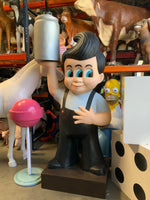 Three Eye Boy Holding Spray Can Life Size Statue - LM Treasures 