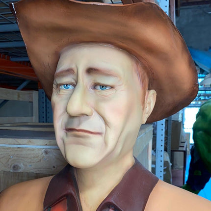 Cowboy on Horse Life Size Statue - LM Treasures 