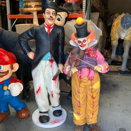 Scary Clown Playing Violin Life Size Statue - LM Treasures 