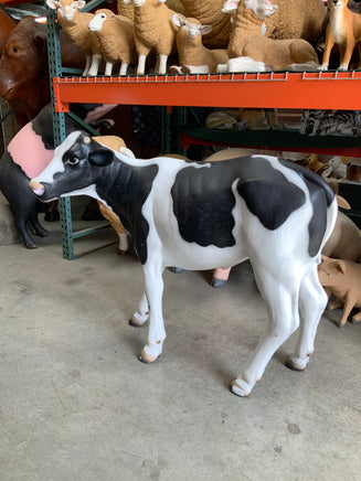 Large Baby Holstein Cow Life Size Statue - LM Treasures 