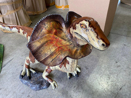 Baby Dilophosaurus Dinosaur Life Size Statue - LM Treasures 