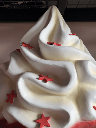 Red Velvet Cupcake With Stars Over Sized Statue - LM Treasures 