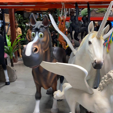 Comic Horse Life Size Statue - LM Treasures 