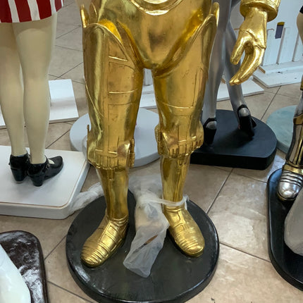 Gold Android Droid Butler Detective Life Size Statue - LM Treasures 
