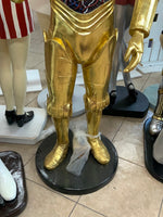 Gold Android Droid Butler Detective Life Size Statue - LM Treasures 