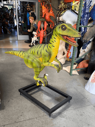 Deinonychus On Base Life Size Statue - LM Treasures 