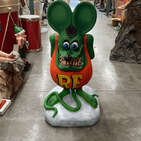 Green Rat Over Sized Statue - LM Treasures 