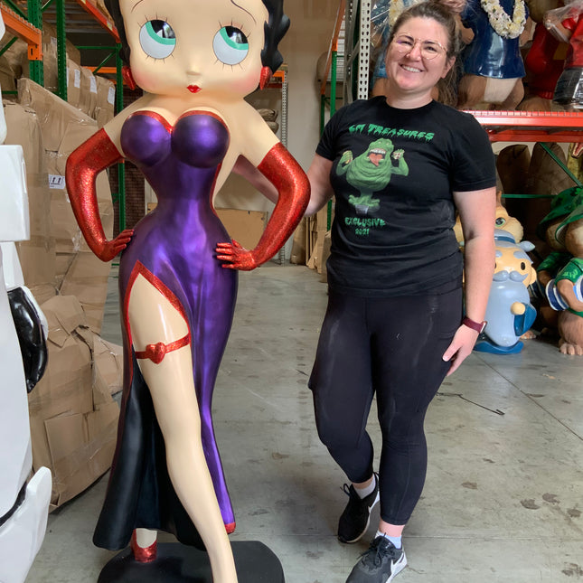 Betty Boop In Violet Life Size Statue - LM Treasures 