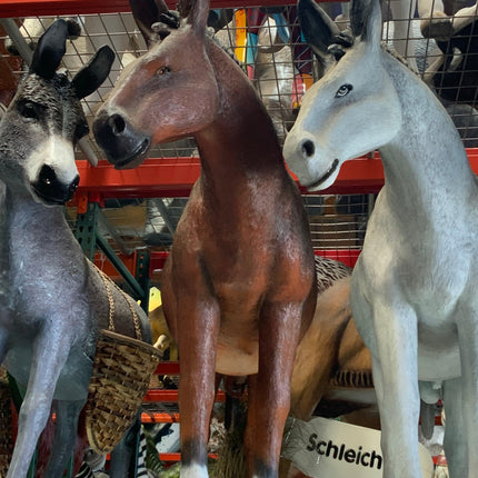Gray Donkey Life Size Statue - LM Treasures 
