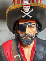 Sitting Captain Hook Life Size Statue - LM Treasures 