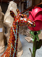 Walking Pop Giraffe Life Size Statue - LM Treasures Life Size Statues & Prop Rental