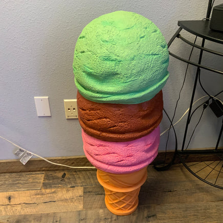 Three Scoop Ice Cream Over Sized Statue - LM Treasures 