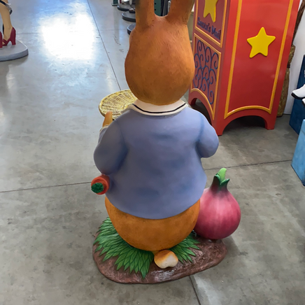 Rabbit With Onion Life Size Statue - LM Treasures 
