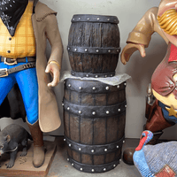 Large Rustic Barrel Life Size Statue - LM Treasures 