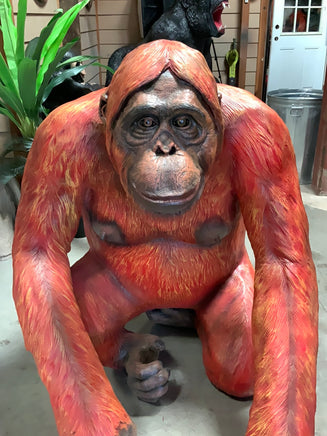 Orangutan Sitting Life Size Statue - LM Treasures Life Size Statues & Prop Rental