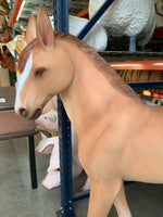 Baby Foal Horse Walking Life Size Statue - LM Treasures 